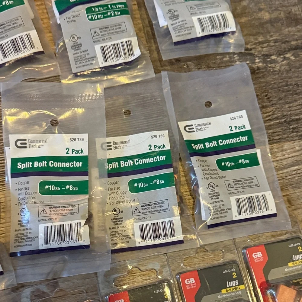 Bundle Ground Rod Clamps, Lugs and Split Bolt Connectors
